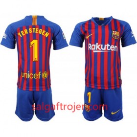 FC Barcelona Fodboldtrøjer Ter Stegen 1 Børn Hjemmebanesæt 2018/19 Kort ærmer